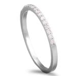 Anel ouro branco de 19,2kl com diamantes