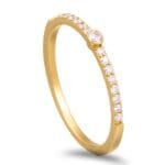 Anel em ouro amarelo com diamantes