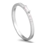 Anel ouro branco com Diamantes