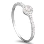 Anel em ouro branco com Diamantes
