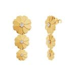 BRINCOS UNCONDITIONAL LOVE EM PRATA DOURADA COM ZIRCÓNIAS