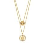 COLAR DUPLO ESTRELA MÃE EM PRATA DOURADA 925