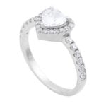 ANEL EM FORMA DE CORAÇÃO EM PRATA 925 E ZIRCÓNIAS