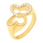 Anel Union Of Love Em Prata Dourada 925