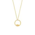 Colar sweetheart em Prata Dourada 925