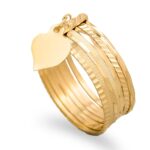 Aliança 7 dias em ouro amarelo - 9mm