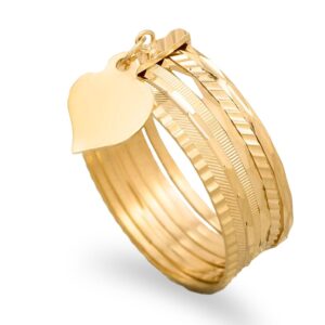 Aliança 7 dias em ouro amarelo - 9mm