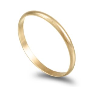 Aliança ouro amarelo - Meia Cana Alta 1,8mm