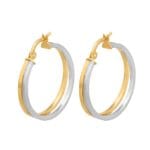 Argolas em ouro bicolor de 19,2kl