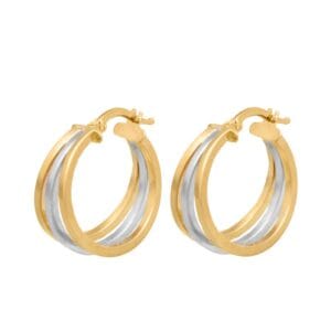 Argolas em ouro bicolor 19,2kl