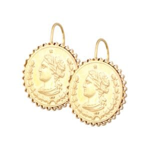 BRINCOS IMITAÇÃO DE LIBRA EM OURO DE 19,2KL