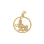 Medalha religiosa Pastorinhos em ouro - 20mm