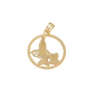 Medalha religiosa Pastorinhos em ouro - 20mm