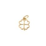 Medalha trevo em ouro - 10mm