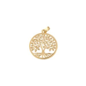 Medalha árvore da vida em ouro - 14mm