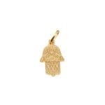 Medalha mão de Fátima em ouro - 15mm