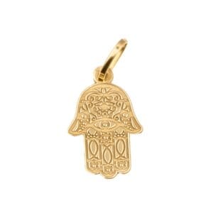 Medalha mão de Fátima em ouro - 20mm