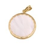 Medalha em ouro com madre pérola - 25mm