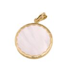 Medalha madrepérola em ouro - 20mm