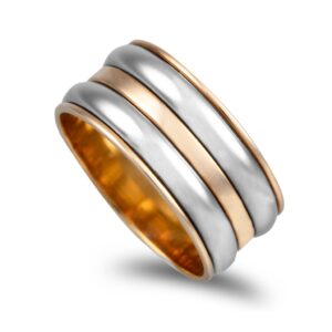 Aliança dupla bicolor com 8,5mm