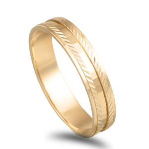 Aliança ouro amarelo de 19,2kl - 4mm