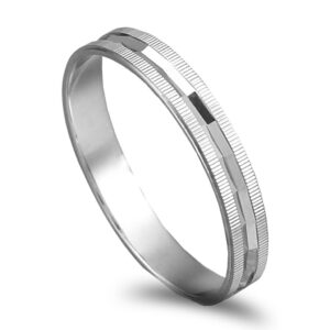 Aliança ouro branco - 3mm