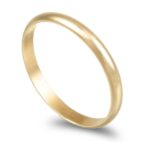 Aliança ouro amarelo - Meia Cana Alta 2,0mm