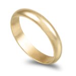 Aliança ouro amarelo - Meia Cana Alta 3,8mm