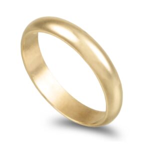 Aliança ouro amarelo - Meia Cana Alta 3,8mm