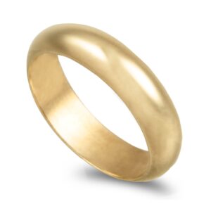 Aliança ouro amarelo - Meia Cana Alta 5,0mm