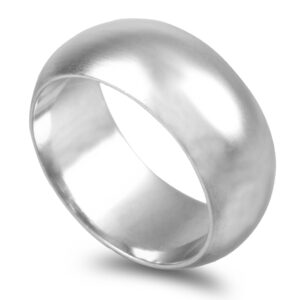 Aliança ouro branco - Meia Cana Média 9,0mm