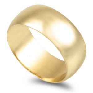Aliança ouro amarelo - Meia Cana Vistosa 8mm