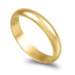 Aliança ouro franco - Meia Cana Alta 3,8mm