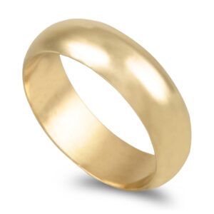 Aliança ouro amarelo - Meia Cana Média 6,0mm