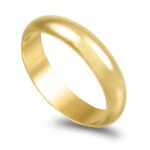 Aliança ouro franco - Meia Cana Alta 4,1mm