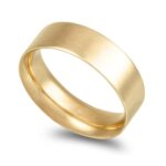 Aliança ouro amarelo – Anilha amendoada 6,0mm