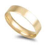Aliança ouro amarelo – Anilha amendoada 5,0mm