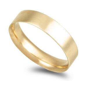 Aliança ouro amarelo – Anilha amendoada 5,0mm