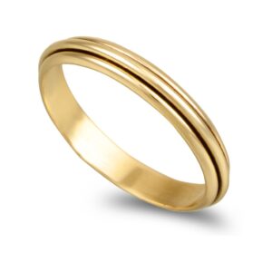 Aliança Filé Redondo Em Ouro 19,2KL Com 3,5mm De Largura