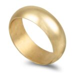 Aliança ouro amarelo - Meia Cana Média 7,0mm
