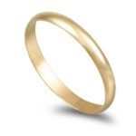 Aliança ouro amarelo - Meia Cana Média 2,5mm