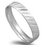 Aliança Ouro Branco Com 4mm De Largura