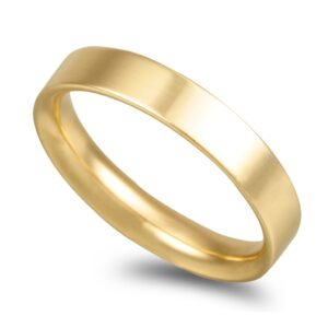 Aliança ouro amarelo – Anilha amendoada 4,0mm