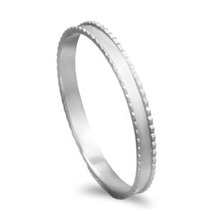 Aliança ouro branco de 19,2kl - 2mm de largura