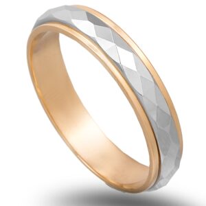 Aliança Bicolor com Filet Lapidado
