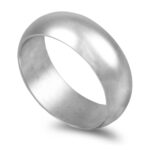 Aliança ouro branco - Meia Cana Média 7,0mm