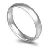 Aliança ouro branco – Amêndoa Leve 4mm