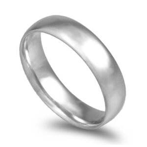 Aliança ouro branco – Amêndoa Leve 5mm