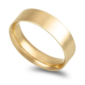 Aliança ouro amarelo – Anilha amendoada 5,5mm