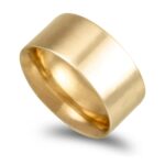 Aliança ouro amarelo – Anilha amendoada 10,0mm
